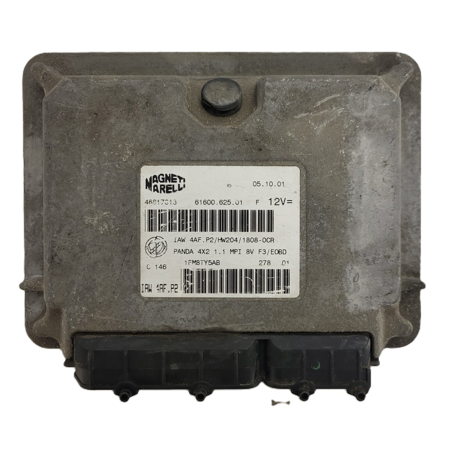 FIAT PANDA 1.1 ECU / 46817813 / IAW 4AF.P2 / 61600.625.01 / HW204 / MAGNETI MARELLI