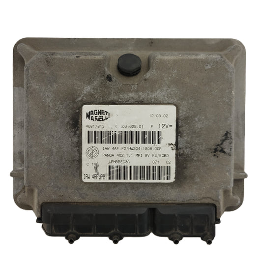 FIAT PANDA 1.1 ECU / 46817813 / IAW 4AF.P2 / 61600.625.01 / HW204 / MAGNETI MARELLI