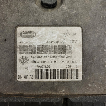 FIAT PANDA 1.1 ECU / 46817813 / IAW 4AF.P2 / 61600.625.01 / HW204 / MAGNETI MARELLI