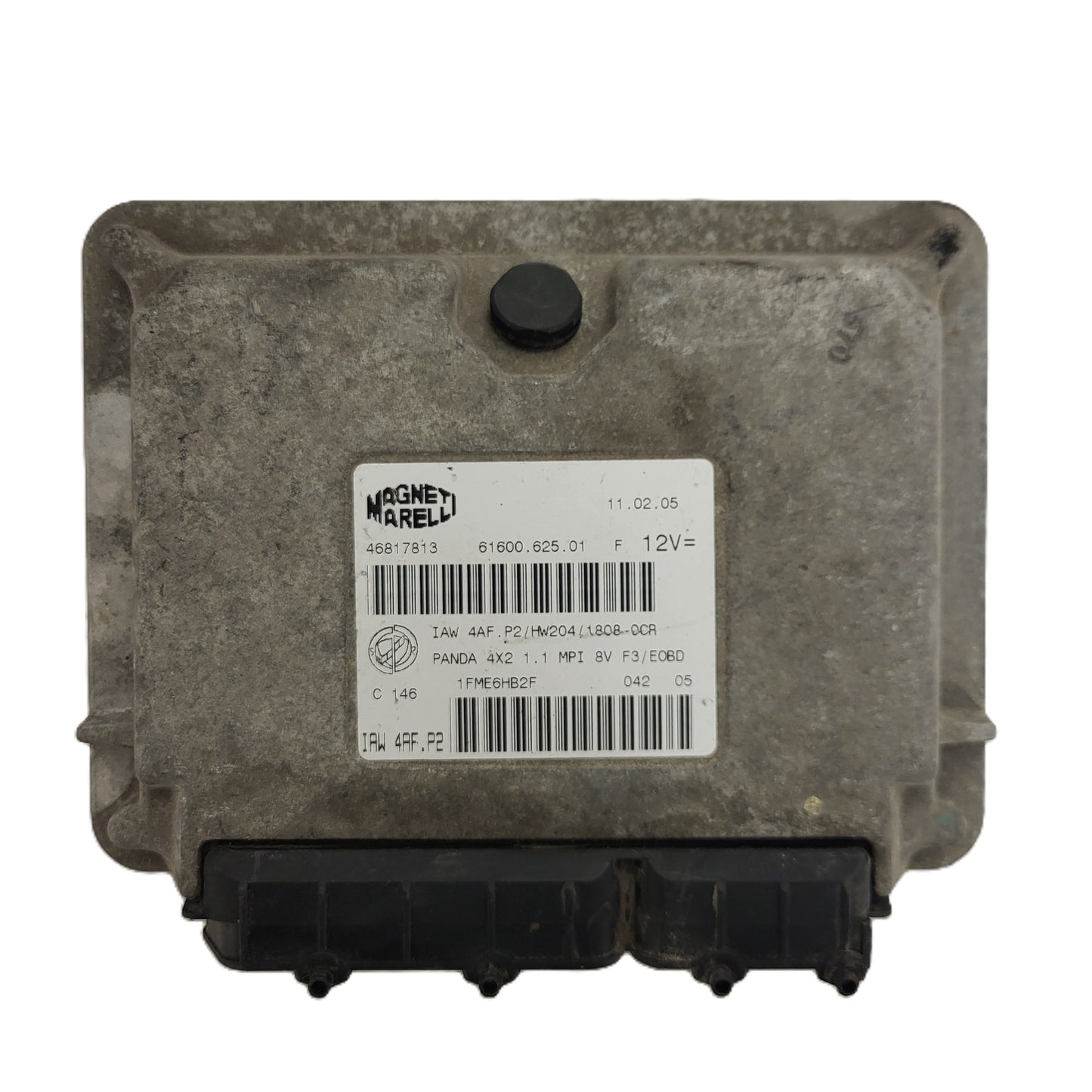 FIAT PANDA 1.1 ECU / 46817813 / IAW 4AF.P2 / 61600.625.01 / HW204 / MAGNETI MARELLI