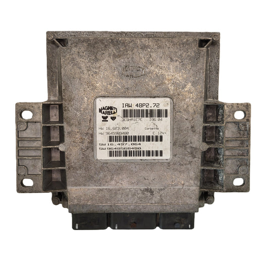 PEUGEOT CITROEN ECU / IAW 48P2.72 / SW 9648568480 / HW 9645989480 / MAGNETI MARELLI