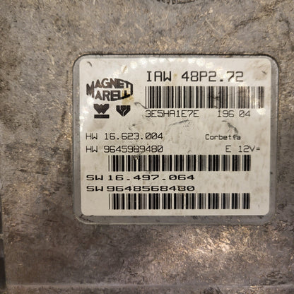 PEUGEOT CITROEN ECU / IAW 48P2.72 / SW 9648568480 / HW 9645989480 / MAGNETI MARELLI