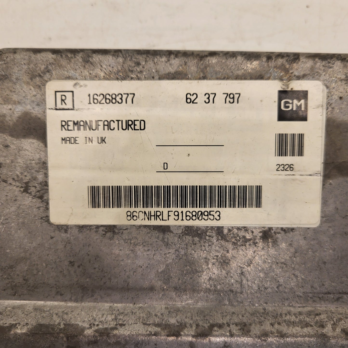 Opel ECU / 16268377 / 6237797 / GM