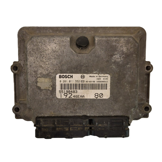 FIAT STILO ECU / 0281011552 / 55198483 / 1039S06912 / BOSCH