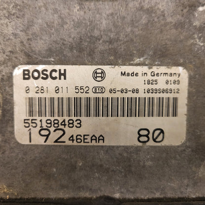 FIAT STILO ECU / 0281011552 / 55198483 / 1039S06912 / BOSCH