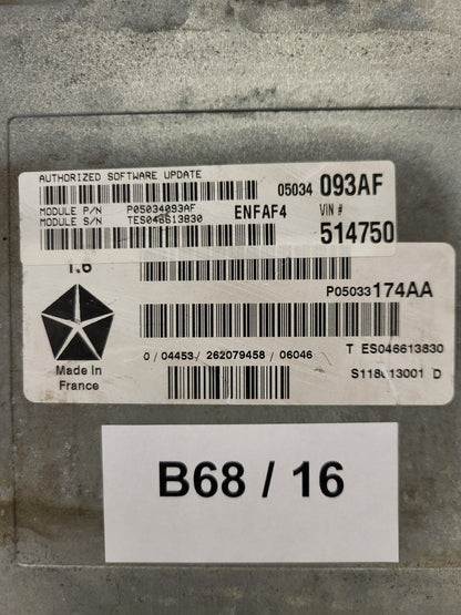 CHRYSLER PT CRYUSER ECU / S118013001D / TES046613830 / P05033174AA / SIEMENS