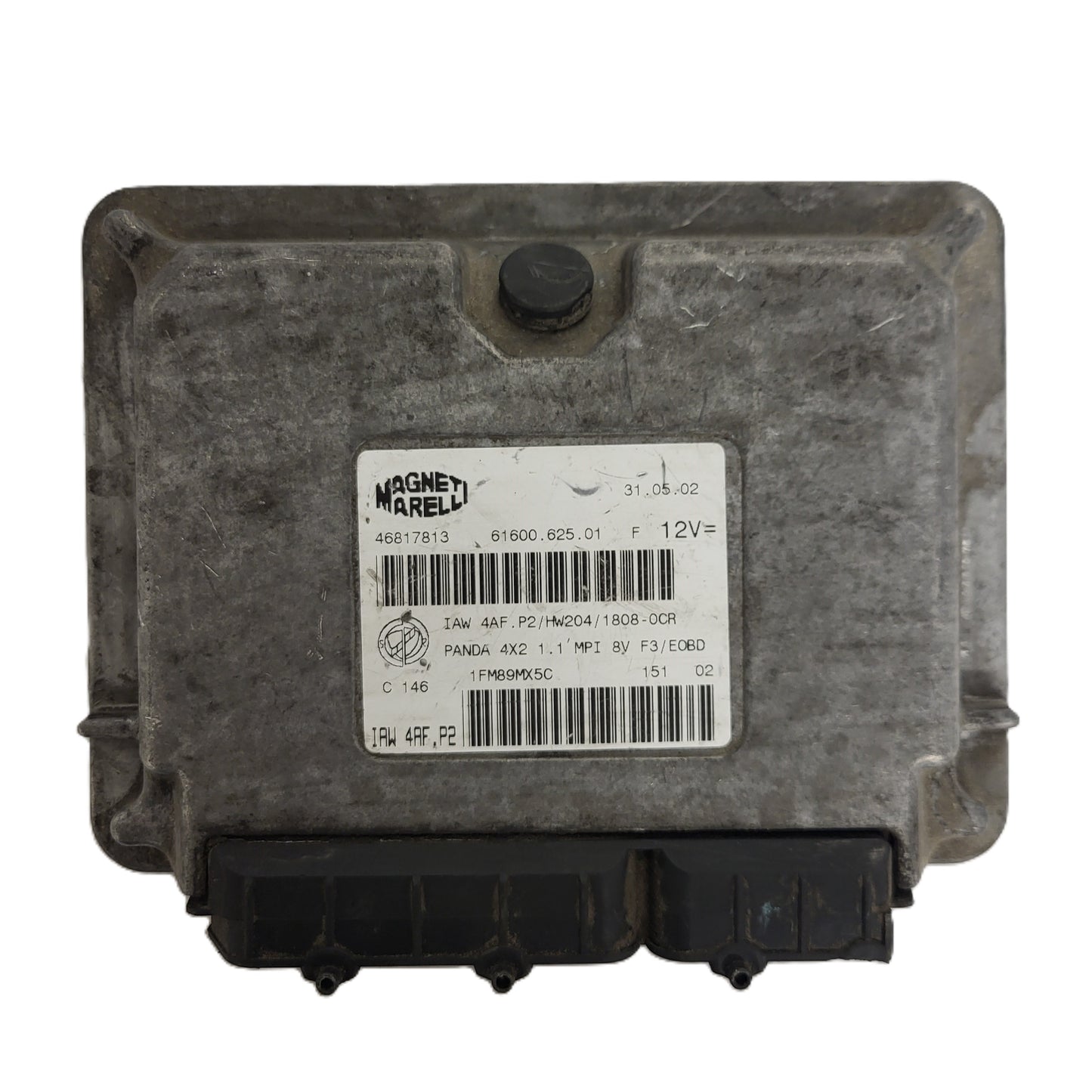 FIAT PANDA 1.1 ECU / 46817813 / IAW 4AF.P2 / 61600.625.01 / HW204 / MAGNETI MARELLI