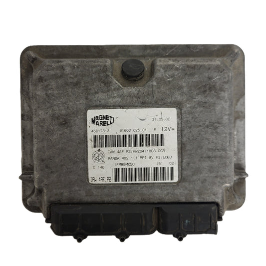 FIAT PANDA 1.1 ECU / 46817813 / IAW 4AF.P2 / 61600.625.01 / HW204 / MAGNETI MARELLI
