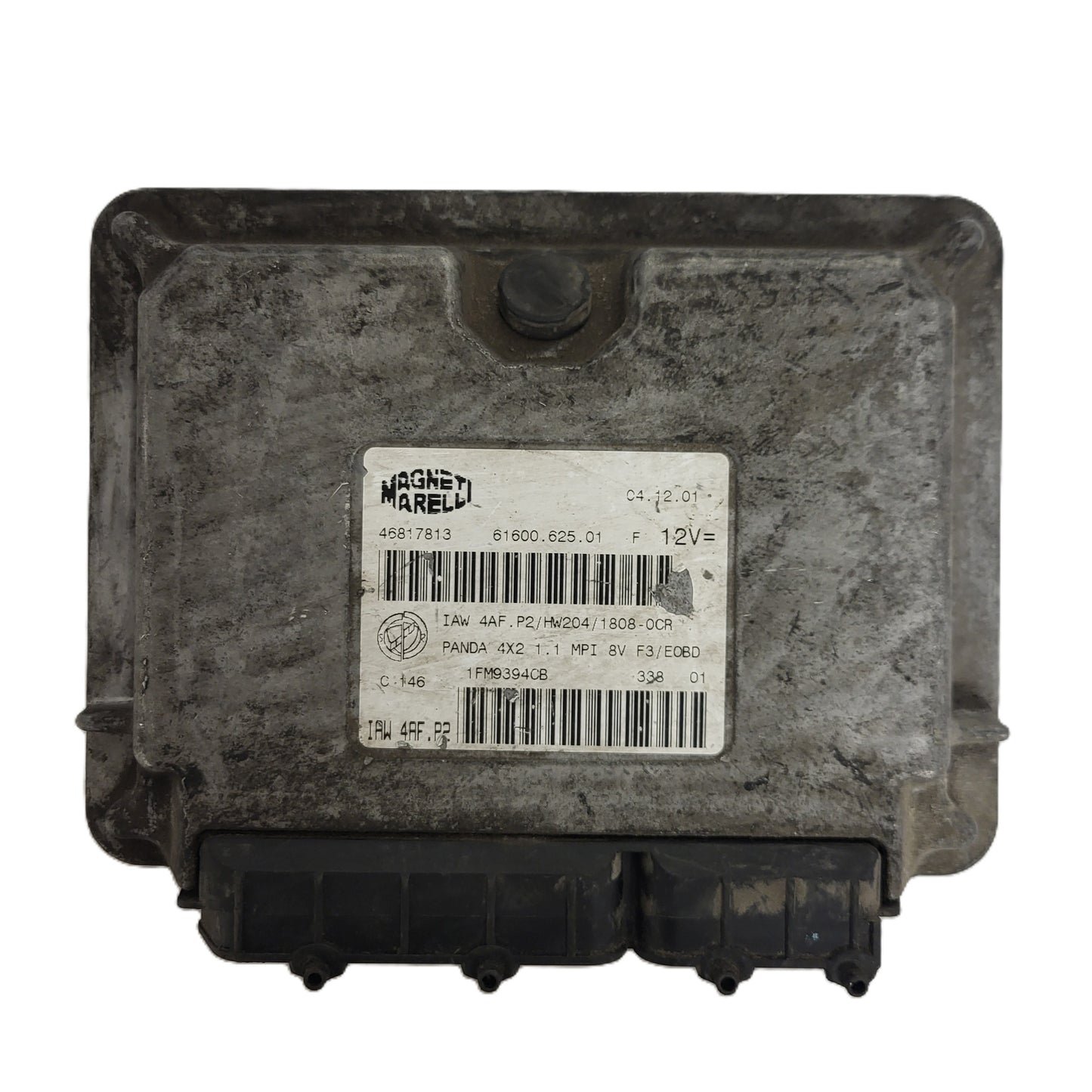 FIAT PANDA 1.1 ECU / 46817813 / IAW 4AF.P2 / 61600.625.01 / HW204 / MAGNETI MARELLI