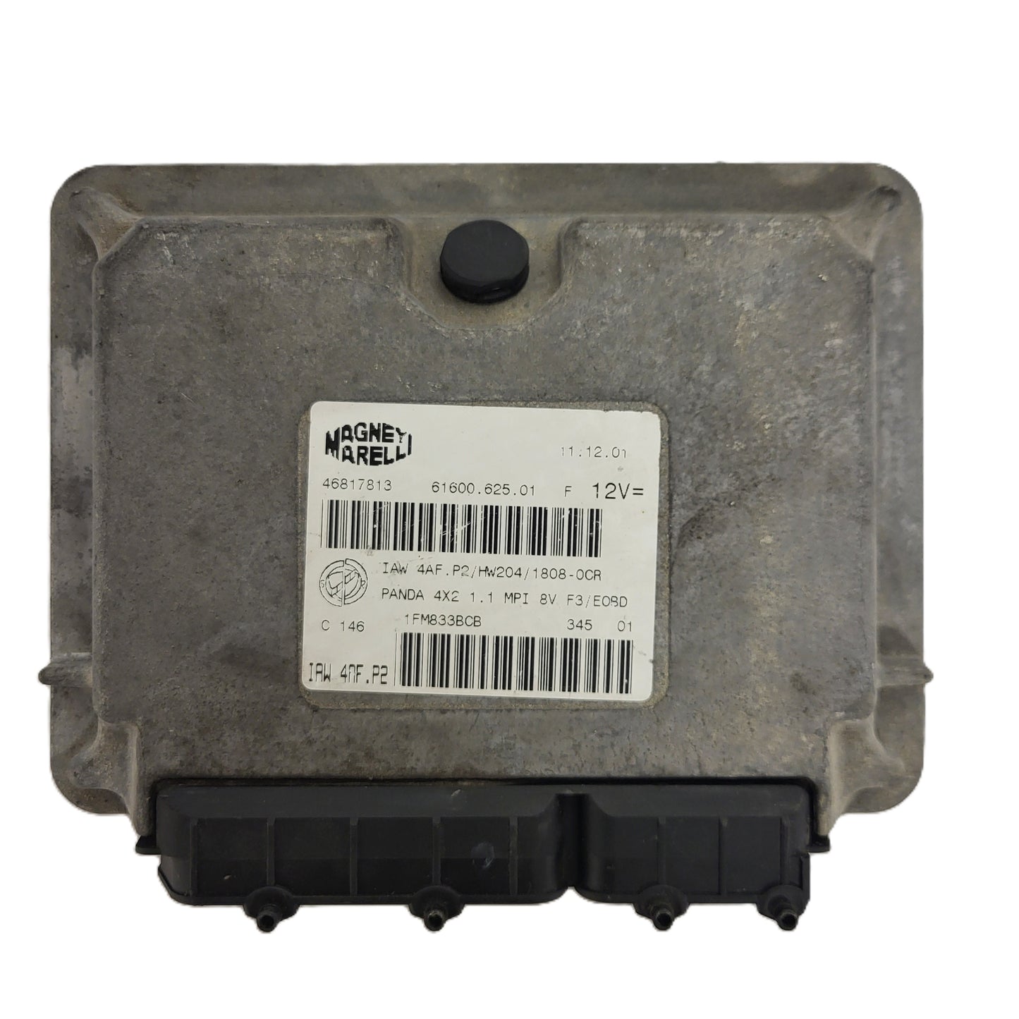 FIAT PANDA 1.1 ECU / 46817813 / IAW 4AF.P2 / 61600.625.01 / HW204 / MAGNETI MARELLI
