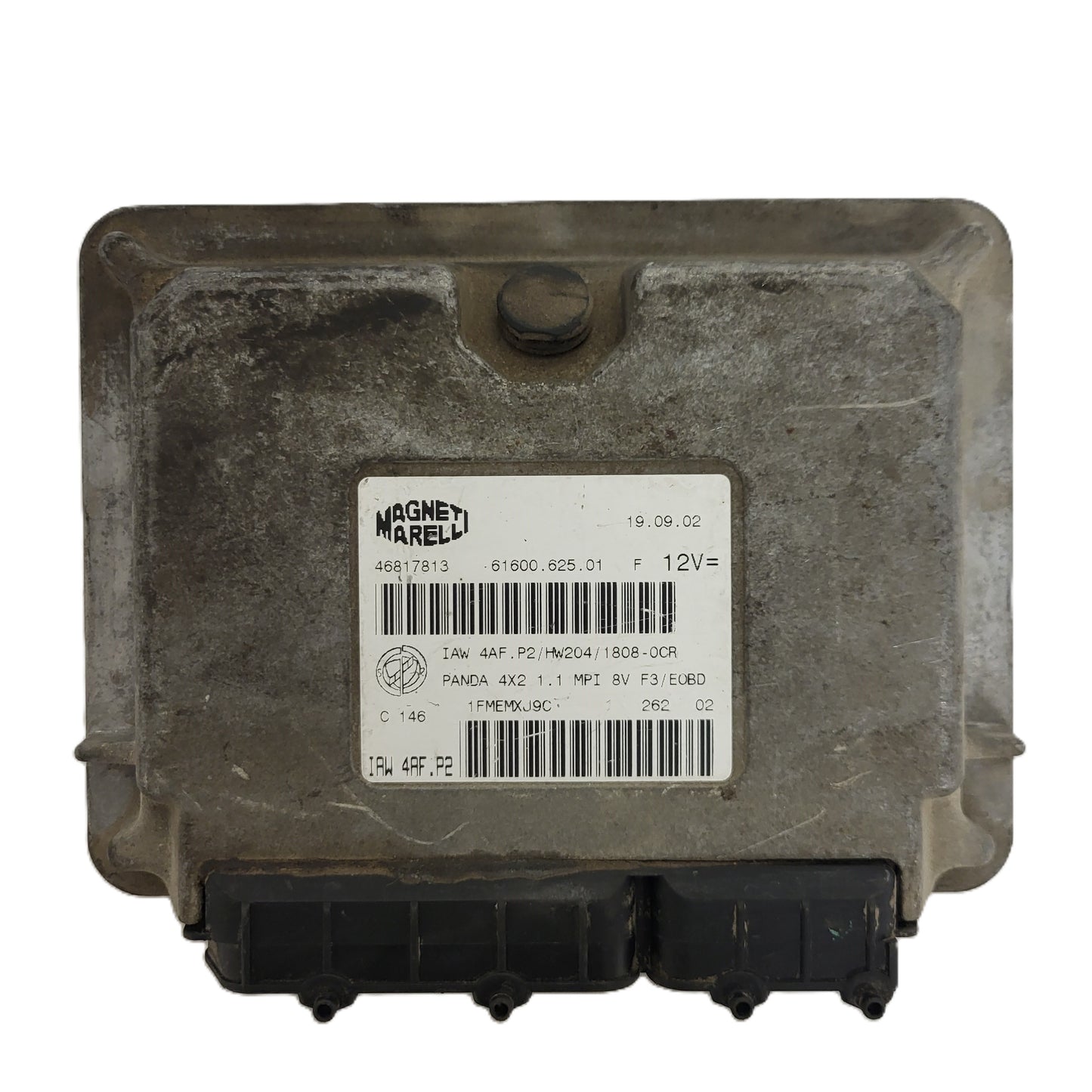 FIAT PANDA 1.1 ECU / 46817813 / IAW 4AF.P2 / 61600.625.01 / HW204 / MAGNETI MARELLI