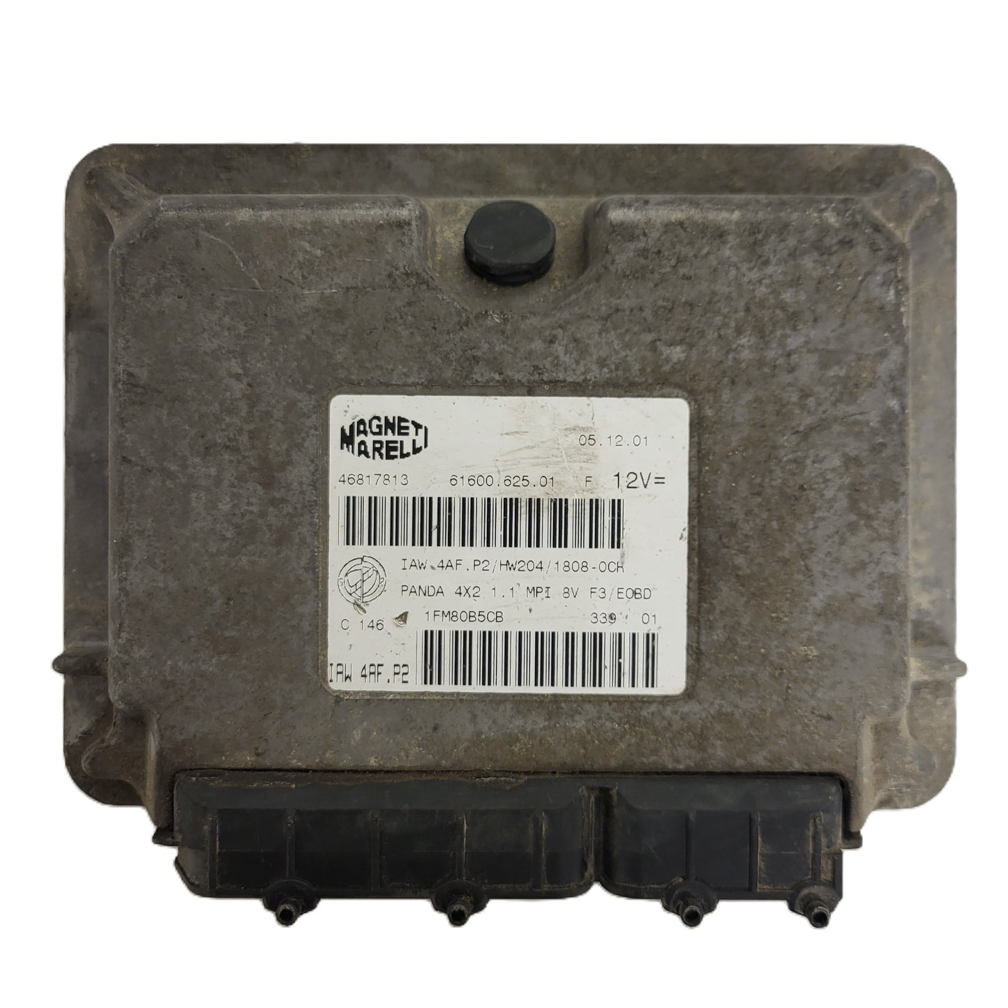 FIAT PANDA 1.1 ECU / 46817813 / IAW 4AF.P2 / 61600.625.01 / HW204 / MAGNETI MARELLI
