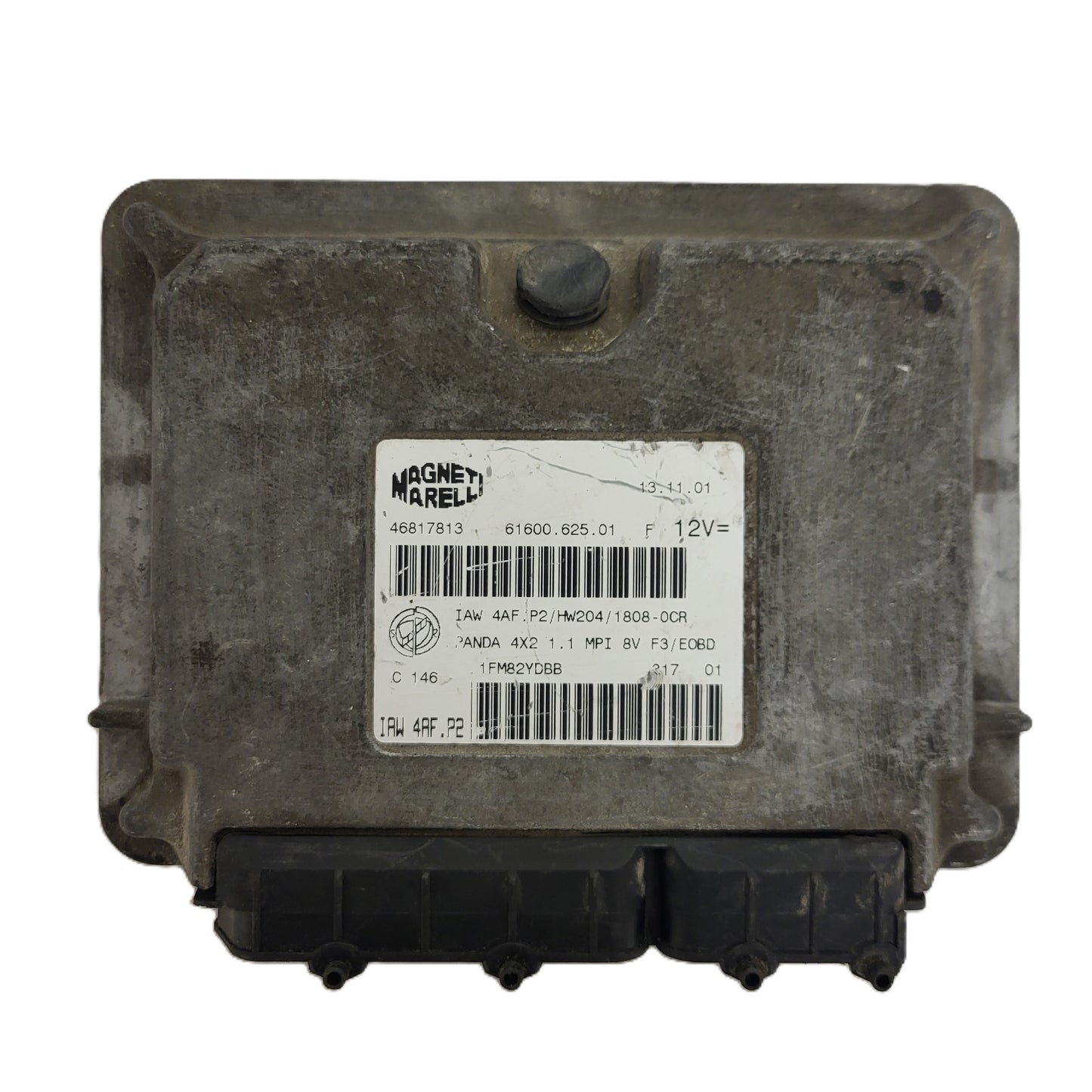 FIAT PANDA 1.1 ECU / 46817813 / IAW 4AF.P2 / 61600.625.01 / HW204 / MAGNETI MARELLI
