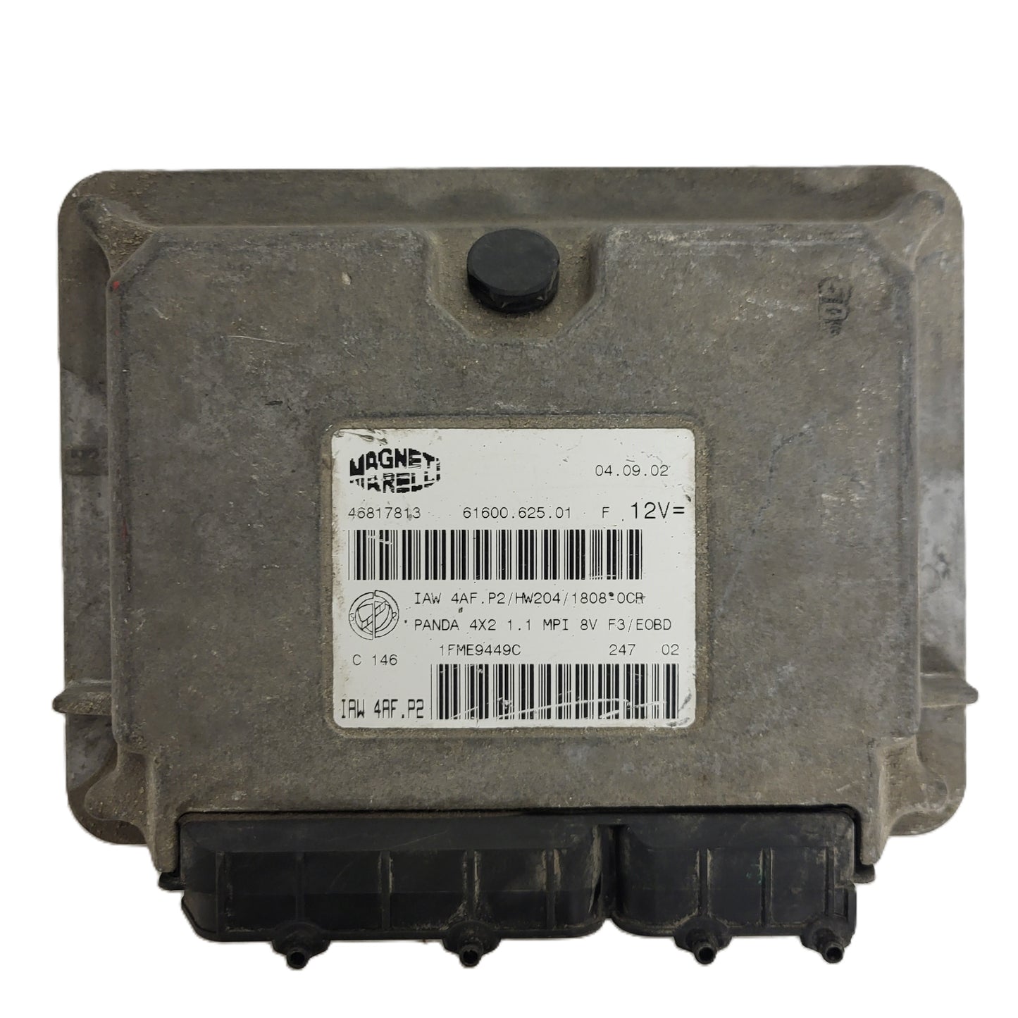 FIAT PANDA 1.1 ECU / 46817813 / IAW 4AF.P2 / 61600.625.01 / HW204 / MAGNETI MARELLI