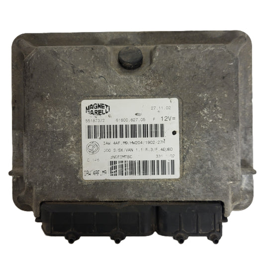 Fiat Seicento 600 ECU / 55187372 / IAW 4AF.M9 / 61600.627.05 / HW204 / MAGNETI MARELLI