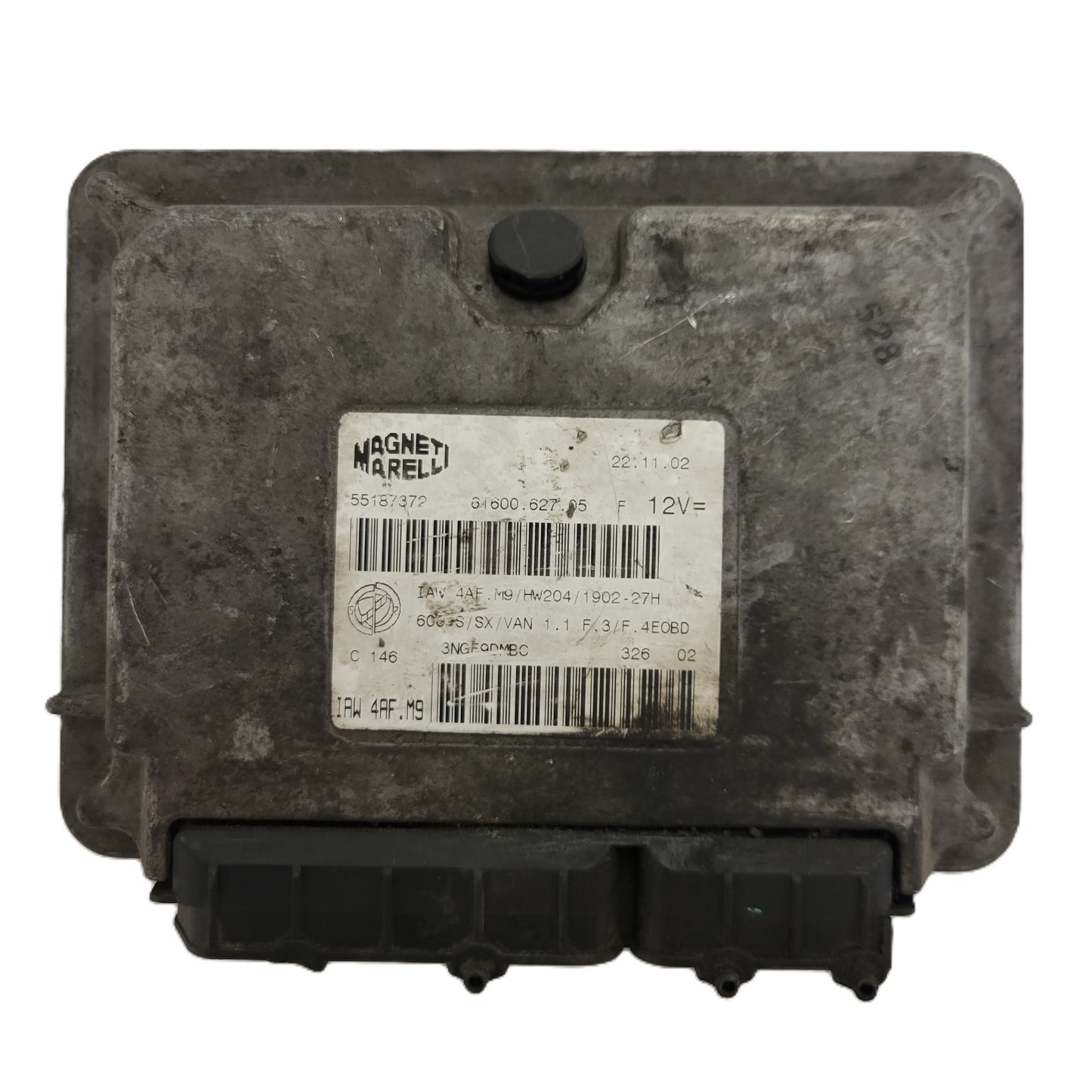 Fiat Seicento 600 ECU / 55187372 / IAW 4AF.M9 / 61600.627.05 / HW204 / MAGNETI MARELLI