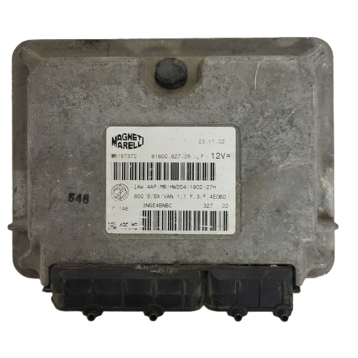 Fiat Seicento 600 ECU / 55187372 / IAW 4AF.M9 / 61600.627.05 / HW204 / MAGNETI - B69-22 - 1