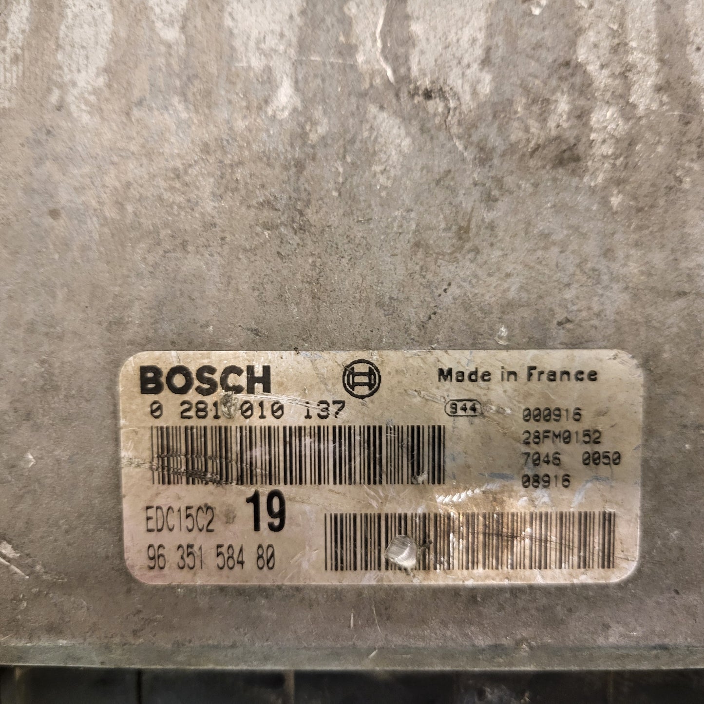 CITREON XSARA PICASSO ECU / 0281010137 / EDC15C2 / 9635158480 / BOSCH