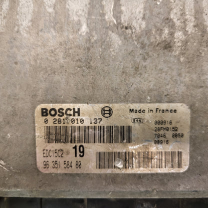 CITREON XSARA PICASSO ECU / 0281010137 / EDC15C2 / 9635158480 / BOSCH