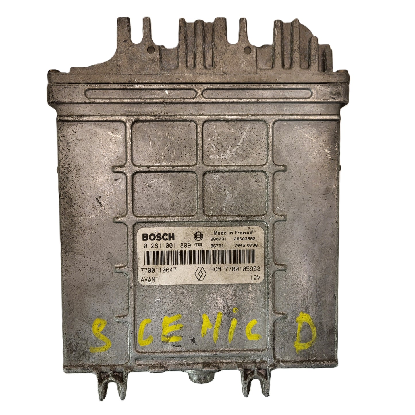 Renault ECU / 0281001809 / 7700110647 / HOM7700105953 / 7700105953 / BOSCH