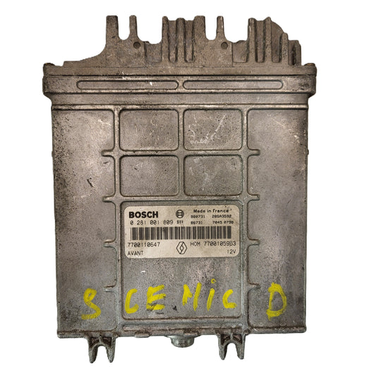 Renault ECU / 0281001809 / 7700110647 / HOM7700105953 / 7700105953 / BOSCH