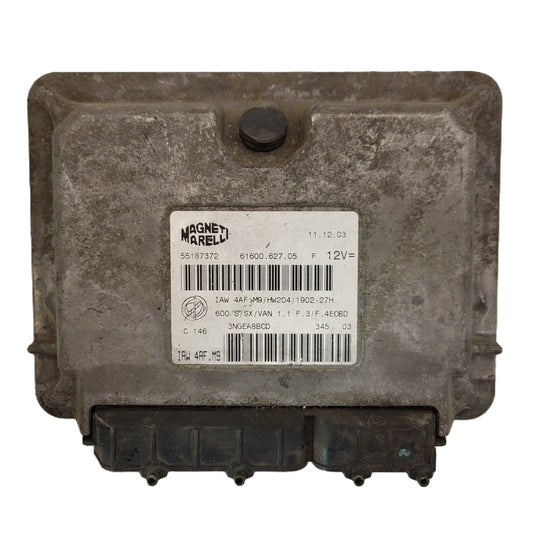 Fiat Seicento 600 ECU / 55187372 / IAW4AF.M9 / 61600.627.05 / MAGNETI MARELLI