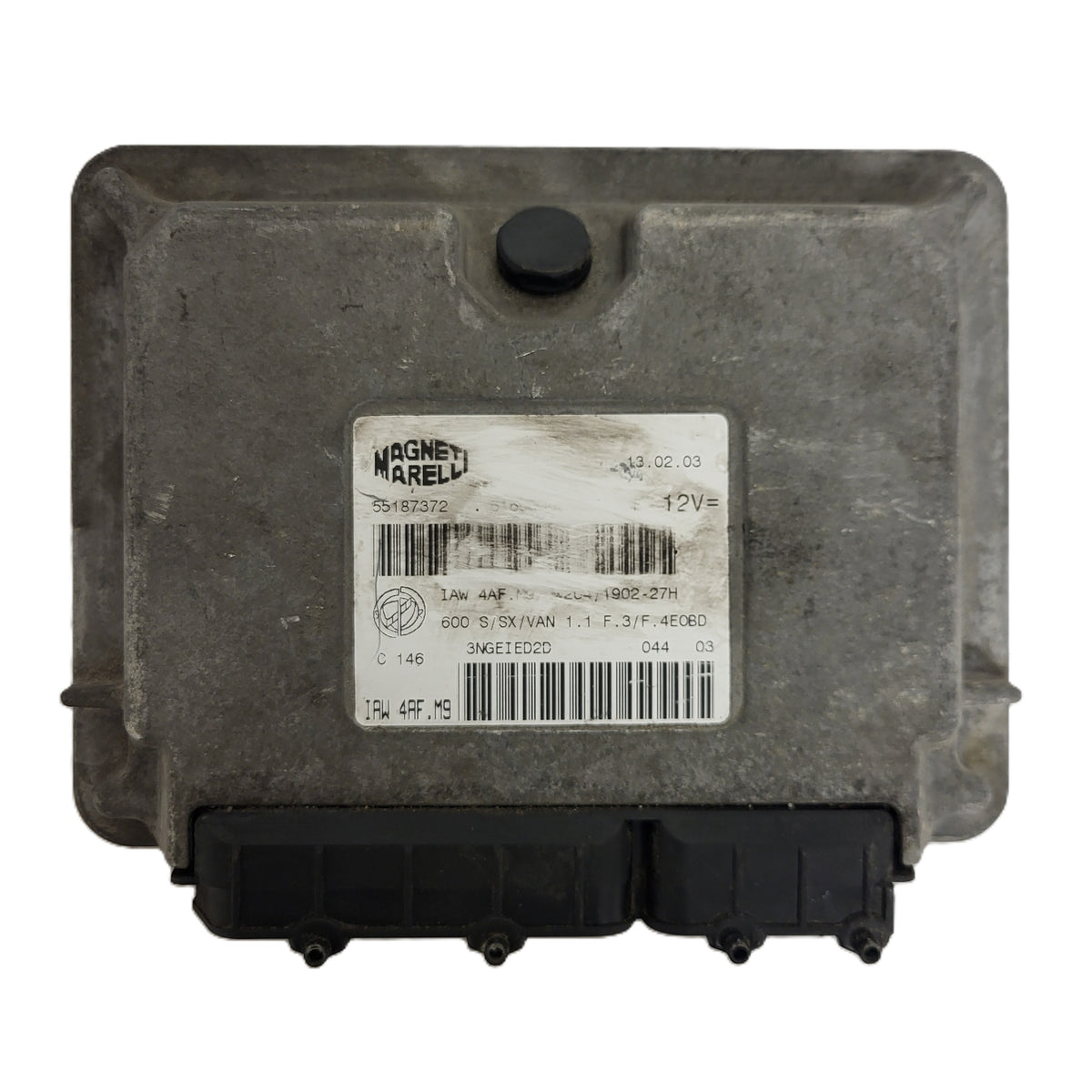 Fiat Seicento 600 ECU / 55187372 / IAW 4AF.M9 / 61600.627.05 / HW204 / MAGNETI - B70-24 - 1