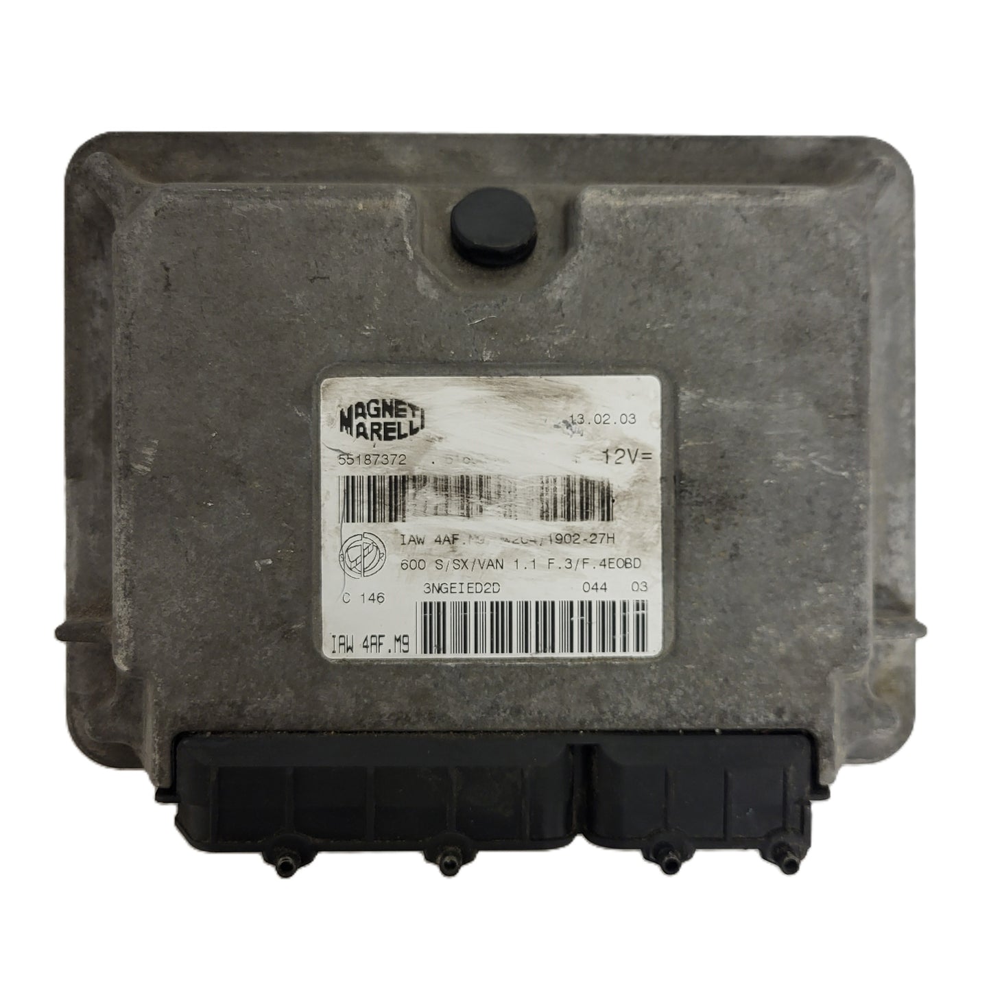 Fiat Seicento 600 ECU / 55187372 / IAW 4AF.M9 / 61600.627.05 / HW204 / MAGNETI MARELLI