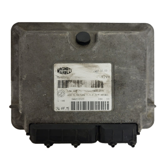 Fiat Seicento 600 ECU / 55187372 / IAW 4AF.M9 / 61600.627.05 / HW204 / MAGNETI MARELLI