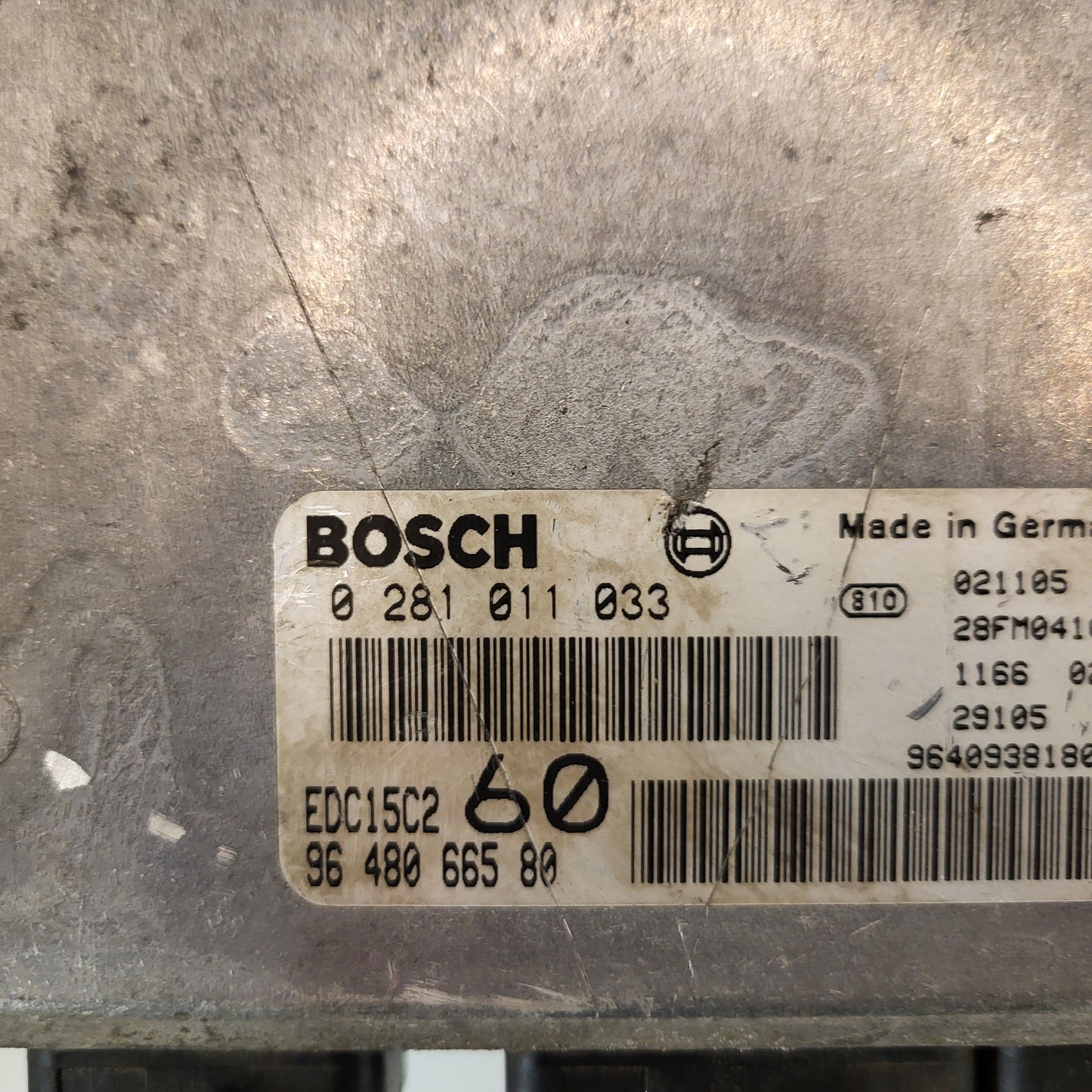 FIAT ULISSE LANCIA PHEDRA ECU / 0281011033 / 9648066580 / EDC15C2 / BOSCH