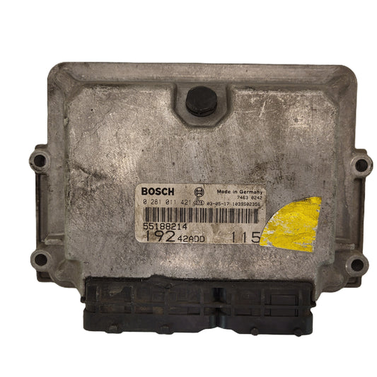 Fiat STILO 1.9 ECU / 0281011421 / 55188214 / BOSCH
