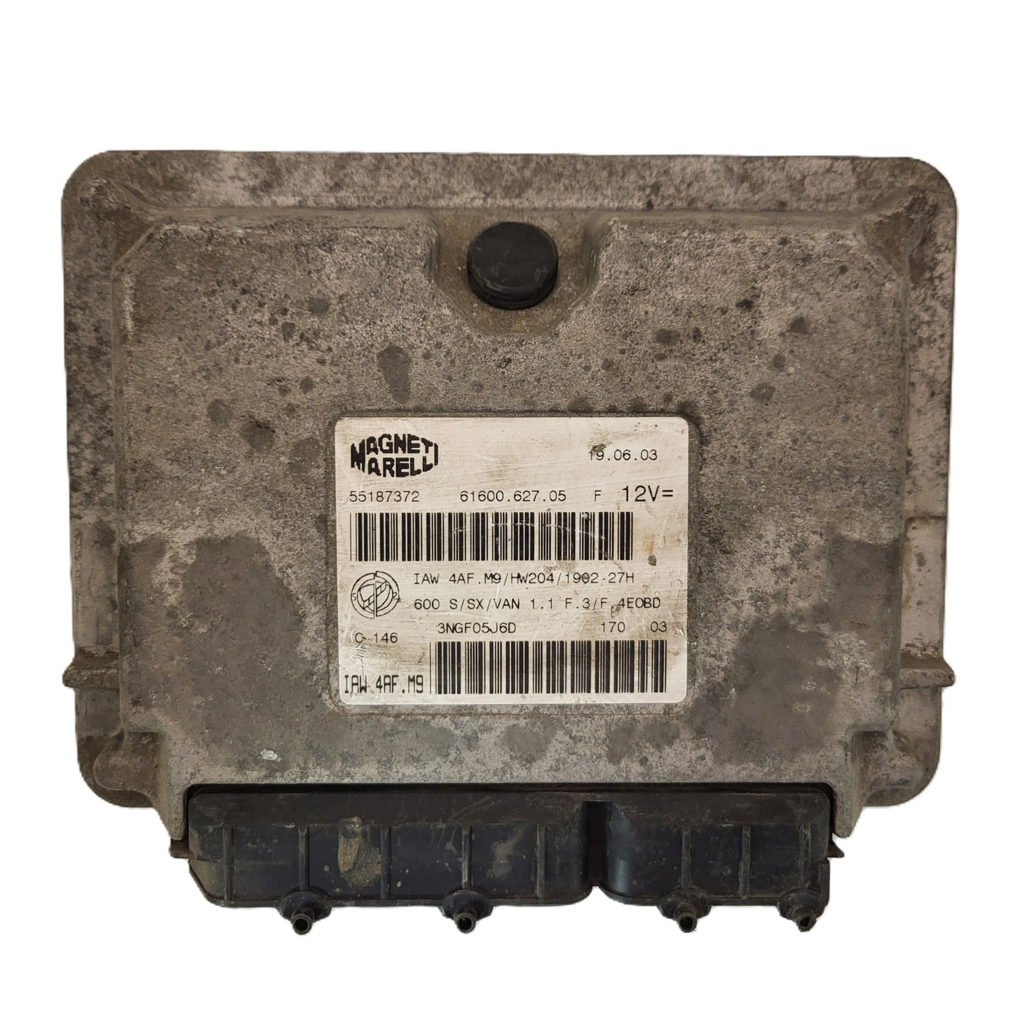 Fiat Seicento 600 ECU / 55187372 / IAW4AF.M9 / 61600.627.05 / MAGNETI MARELLI
