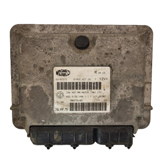 Fiat Seicento 600 ECU / 55187372 / IAW4AF.M9 / 61600.627.05 / MAGNETI MARELLI