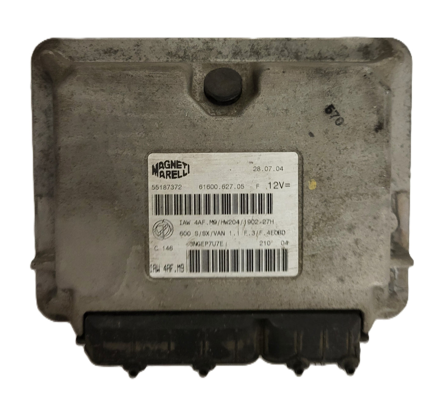 Fiat Seicento 600 ECU / 55187372 / IAW4AF.M9 / 61600.627.05 / MAGNETI MARELLI