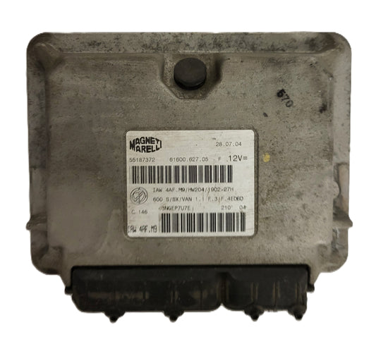 Fiat Seicento 600 ECU / 55187372 / IAW4AF.M9 / 61600.627.05 / MAGNETI MARELLI