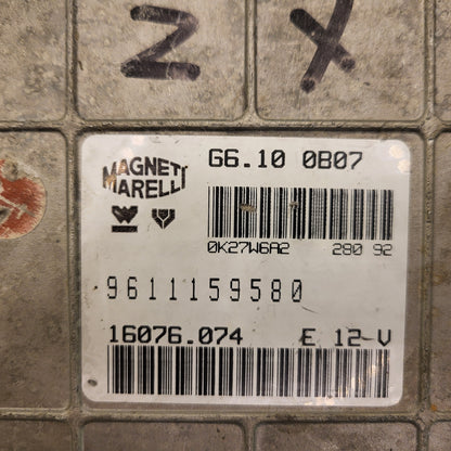 PEUGEOT CITROEN ECU / G6.10 / 9611159580 / 16076.074 / MAGNETI MARELLI