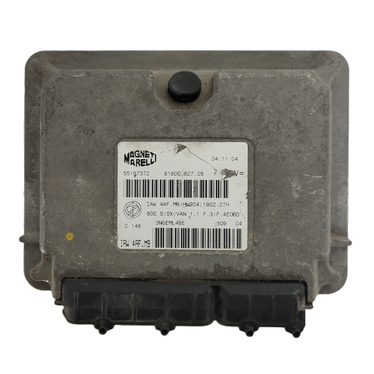 Fiat Seicento 600 ECU / 55187372 / IAW 4AF.M9 / 61600.627.05 / HW204 / MAGNETI - B72-02 - 1
