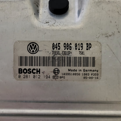 VOLKSWAGEN POLO 9N3 ECU / 045906019BP / 0281012194 / EDC15P+ / BOSCH 045906019
