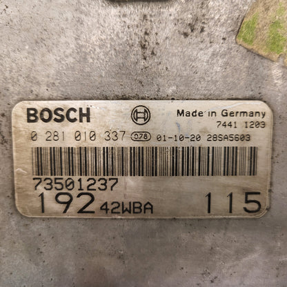 Fiat STILO JTD ECU / 0281010337 / 73501237 / 19242WBA / BOSCH