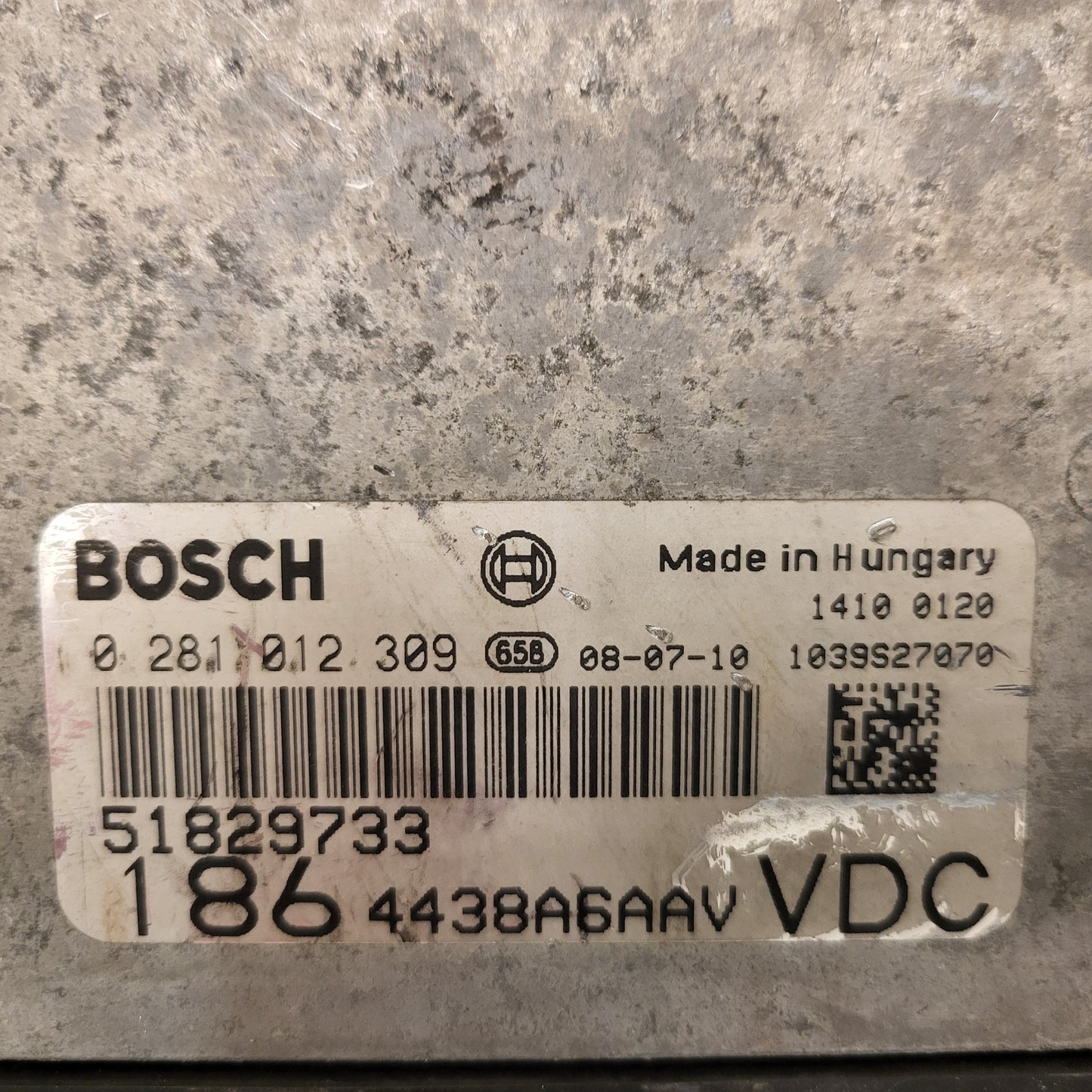 FIAT MULTIPLA JTD ECU / 0281012309 / 51829733 / BOSCH