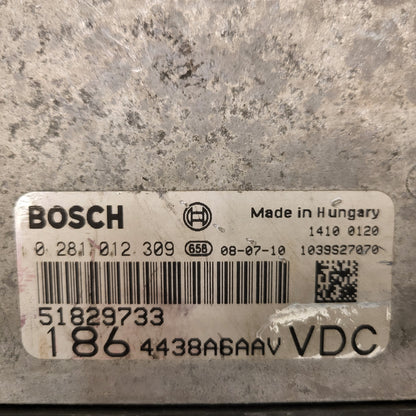 FIAT MULTIPLA JTD ECU / 0281012309 / 51829733 / BOSCH
