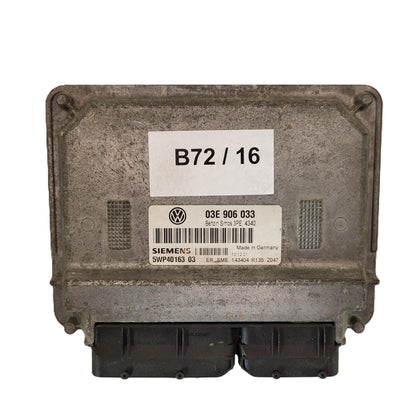 VW POLO ECU / 03E906033 / 5WP40163 03 / 5WP4016303 / SIMOS 3PE SIEMENS