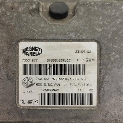 Fiat 600 ECU / IAW4AF.M7 / 73501877 / HW204 / MAGNETI MARELLI