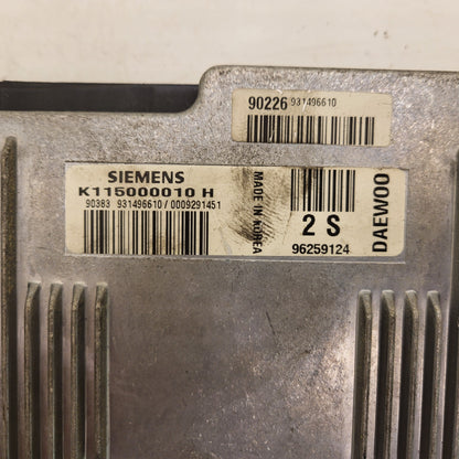DAEWOO MATIZ ECU / K115000010H / 96259124 / SIEMENS