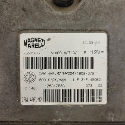 Fiat 600 ECU / IAW4AF.M7 / 73501877 / HW204 / MAGNETI MARELLI