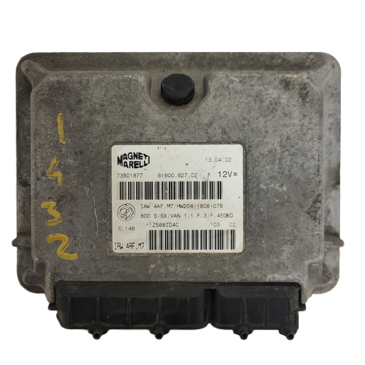 Fiat 600 ECU / IAW4AF.M7 / 73501877 / HW204 / MAGNETI MARELLI - B73-10 - 1