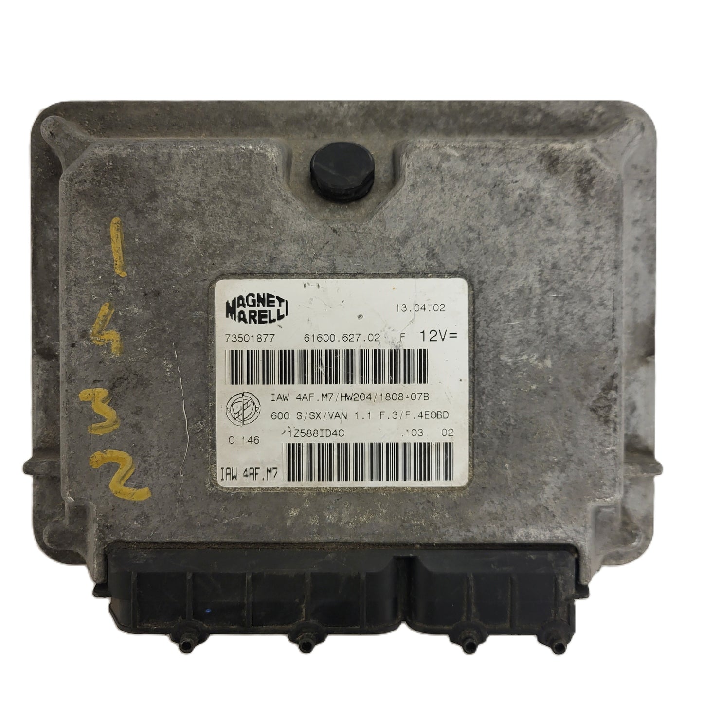 Fiat 600 ECU / IAW4AF.M7 / 73501877 / HW204 / MAGNETI MARELLI