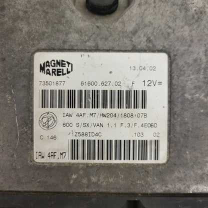 Fiat 600 ECU / IAW4AF.M7 / 73501877 / HW204 / MAGNETI MARELLI