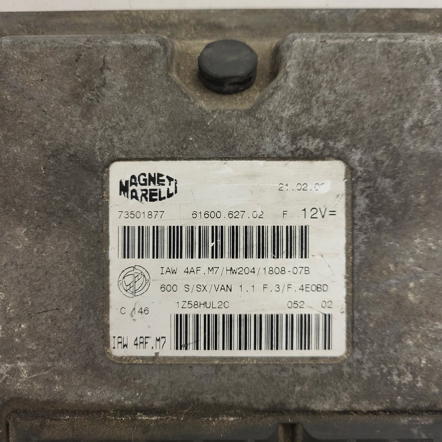Fiat 600 ECU / IAW4AF.M7 / 73501877 / HW204 / MAGNETI MARELLI