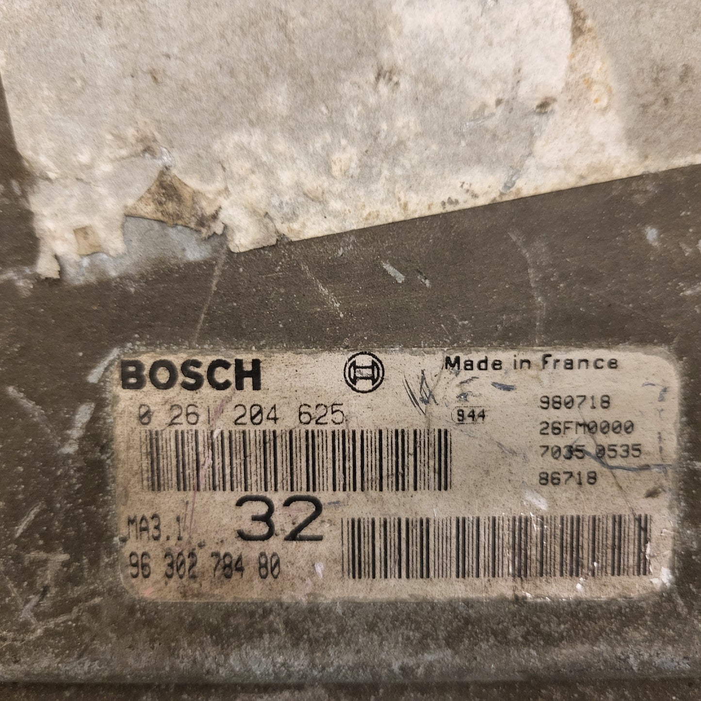 PEUGEOT CITROEN 106 SAXO ECU / 0261204625 / 9630278480 / MA3.1 / BOSCH